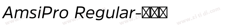 AmsiPro Regular字体转换